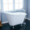 Aqua Eden Clawfoot Bathtubs, 51.19 L, 30.69 W, White/Polished Chrome, Cast Iron VCTND5130NT1 - alternate 2
